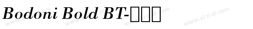 Bodoni Bold BT字体转换